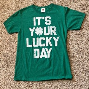 BNWOT St. Patrick’s Day “It’s Your Lucky Day” graphic tee - adult unisex size S